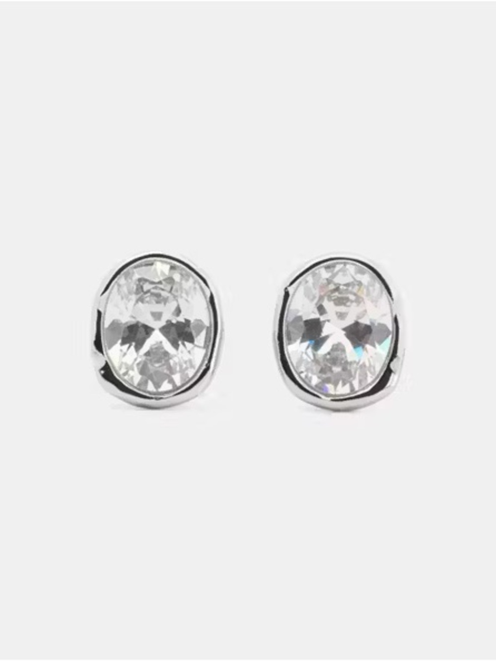 Kate Spade  High Shine Studs Clear and Silver - NWT - Picture 3 of 5